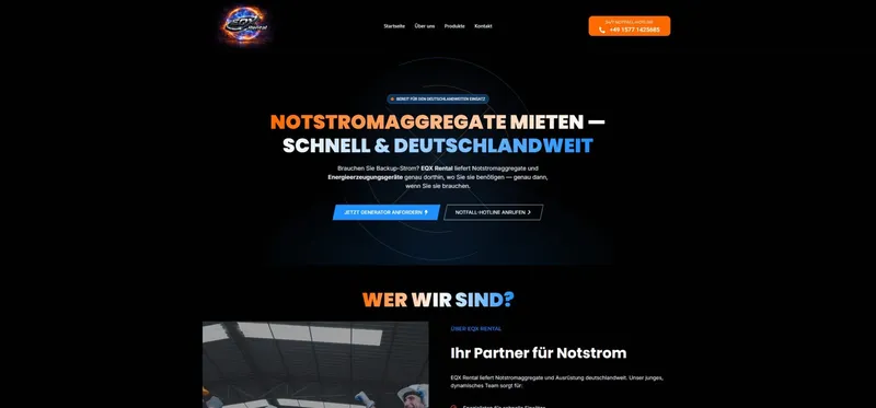 Website-Vorschau EQX Rental