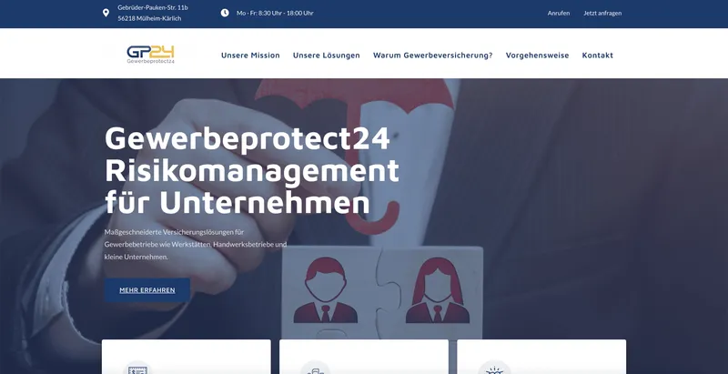 Website-Vorschau Gewerbeprotect24