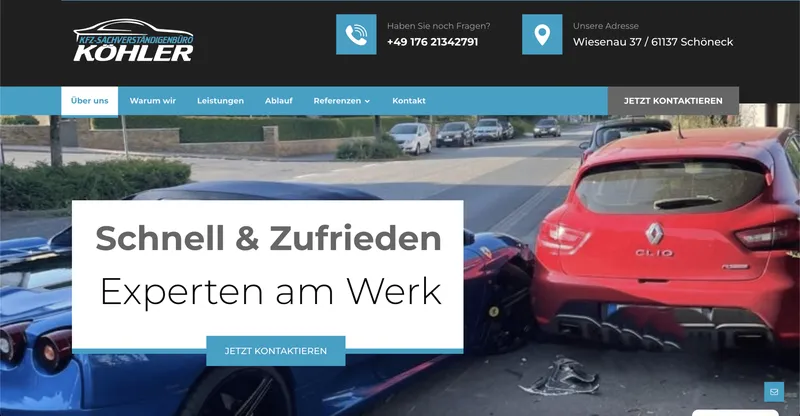 Website-Vorschau Köhler Gutachten