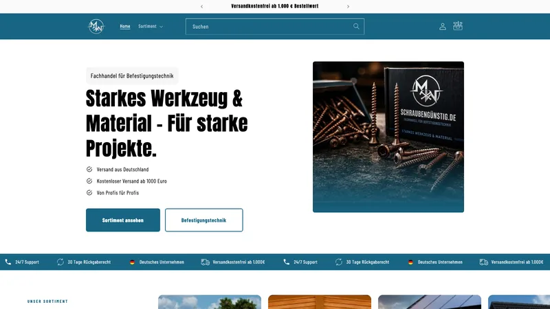 Website-Vorschau MöWI Schrauben