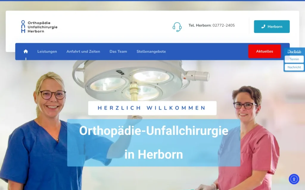 Website-Vorschau Orthopädie & Unfallchirurgie Herborn-Dillenburg