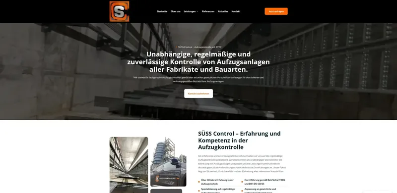 Website-Vorschau SUESS Control