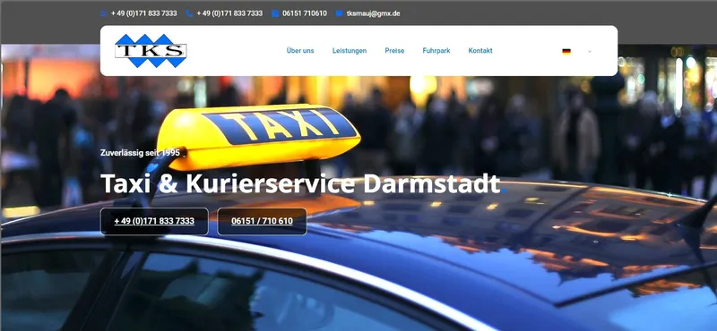 Website-Vorschau Taxi TKS Mauj