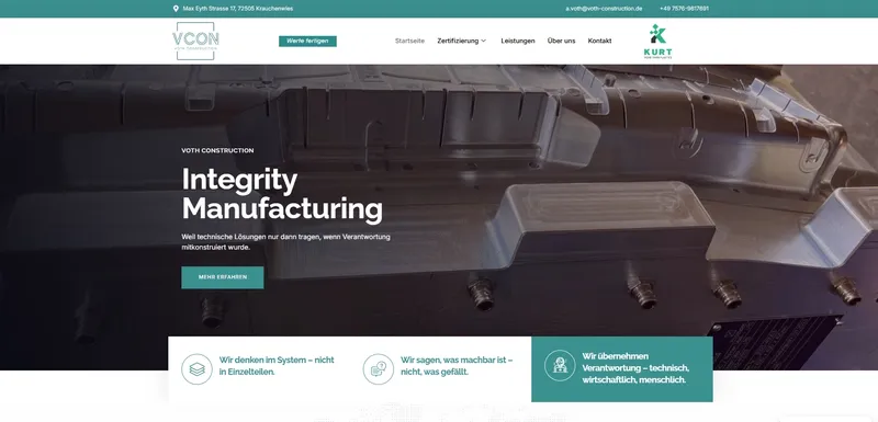Website-Vorschau Voth Construction