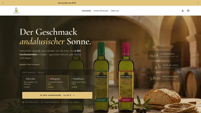 Website-Vorschau Casa Olivete